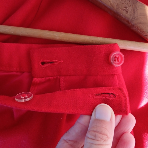 Vintage Pendleton Virgin Wool Skirt Red Pencil - Picture 7 of 7
